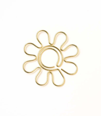 Kitaab Daisy Flower Wire Bookmark - Gold-tone