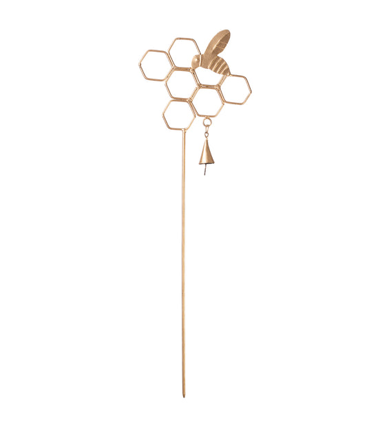 Mitra Bee Honeycomb Rustic Plant Stake