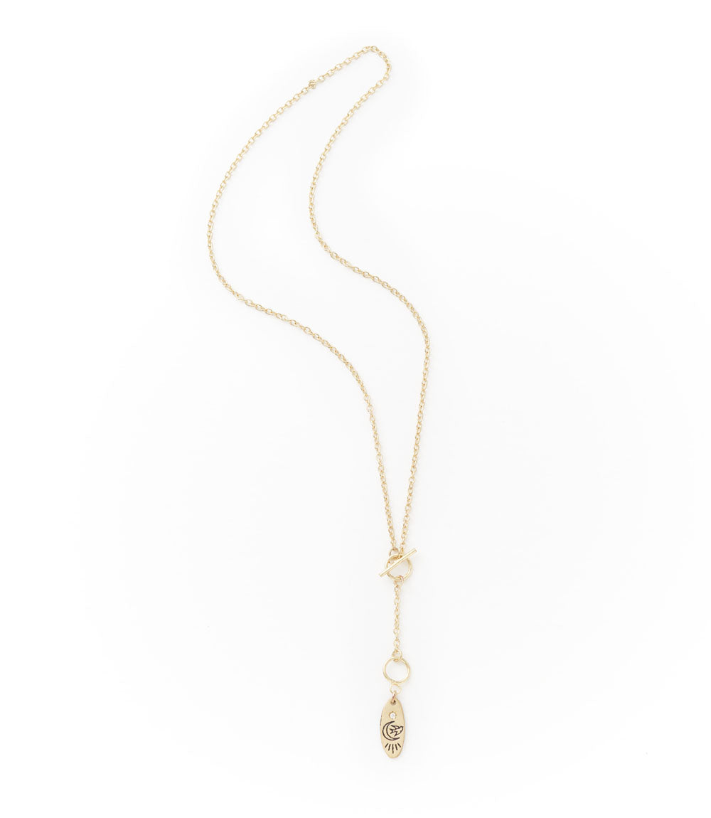 Ruchi Bird Charm Dainty Drop Lariat Necklace