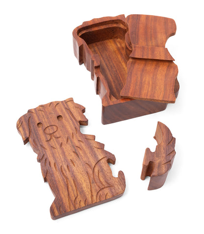 Dog Puzzle Box - Handcrafted Sheesham Wood
