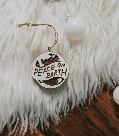 Hima Bindu Peace on Earth Ornament - Hand Carved, Fair Trade