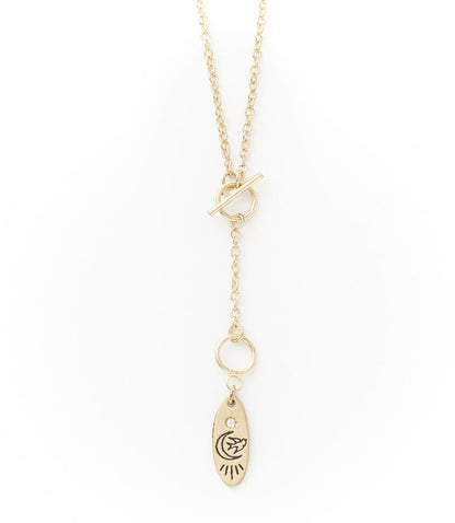 Ruchi Bird Charm Dainty Drop Lariat Necklace