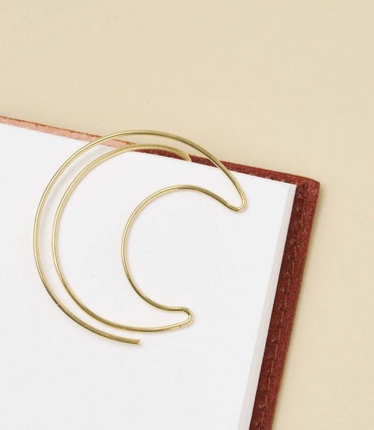Kitaab Moon Wire Bookmark - Gold-tone
