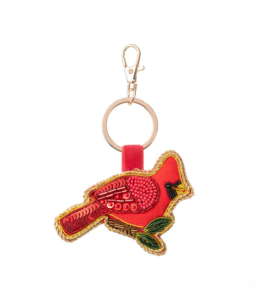Raksha Cardinal Bag Charm Keychain