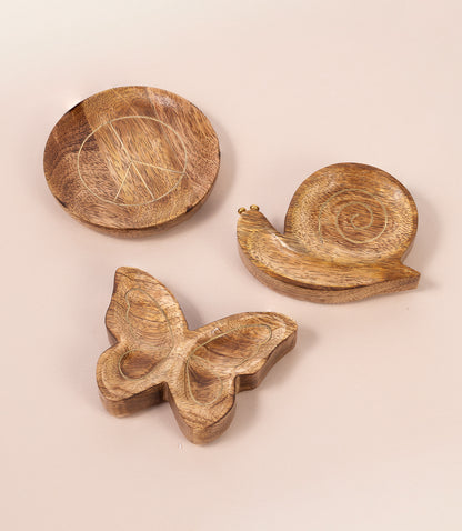 Drishti Butterfly Trinket Dish - Brass Inlay