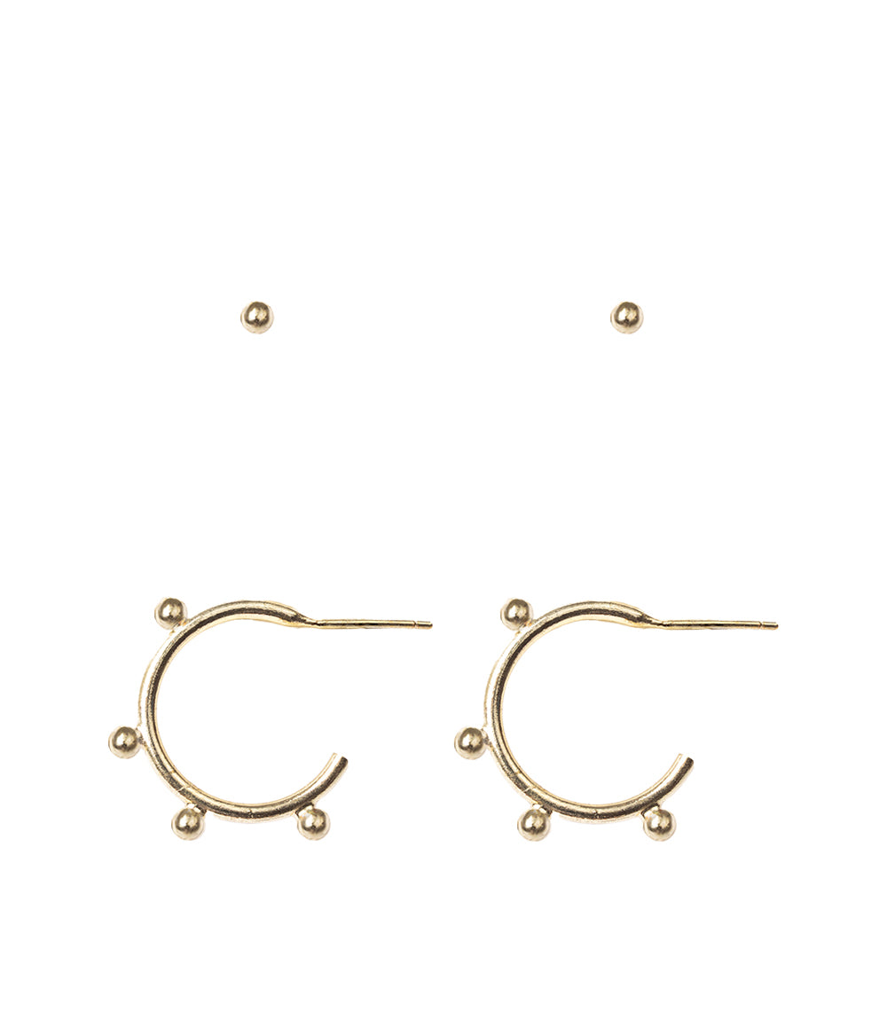 Pari Dot Hoop Earring Set - Set of 2