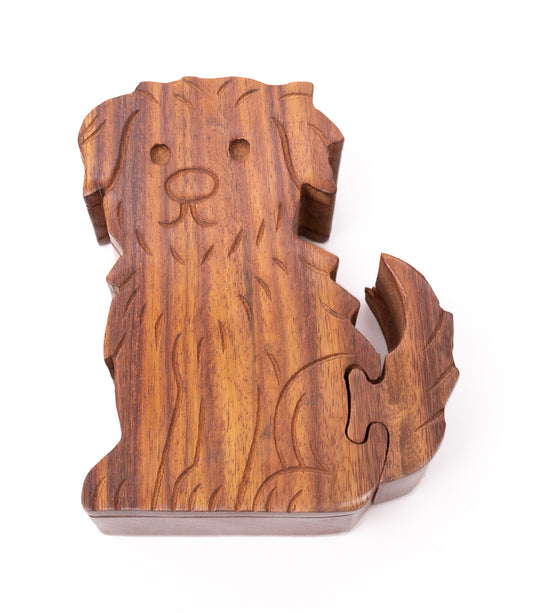 Dog Puzzle Box - Handcrafted Sheesham Wood