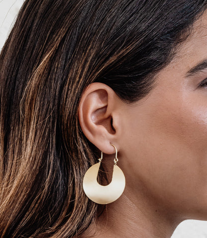 Pratima Cutout Disc Hoop Earrings