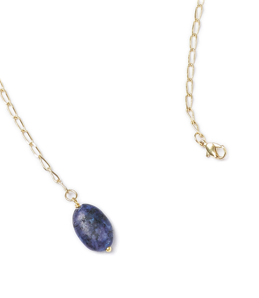 Indali Sodalite Semiprecious Gemstone Drop Necklace - Blue