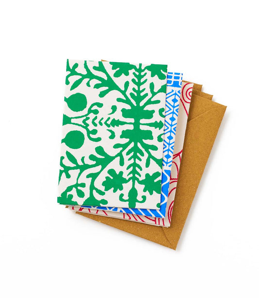 Nikhila 2.75x4 Individually Wrapped Holiday Note Cards, Recycled Paper - Assorted Prints