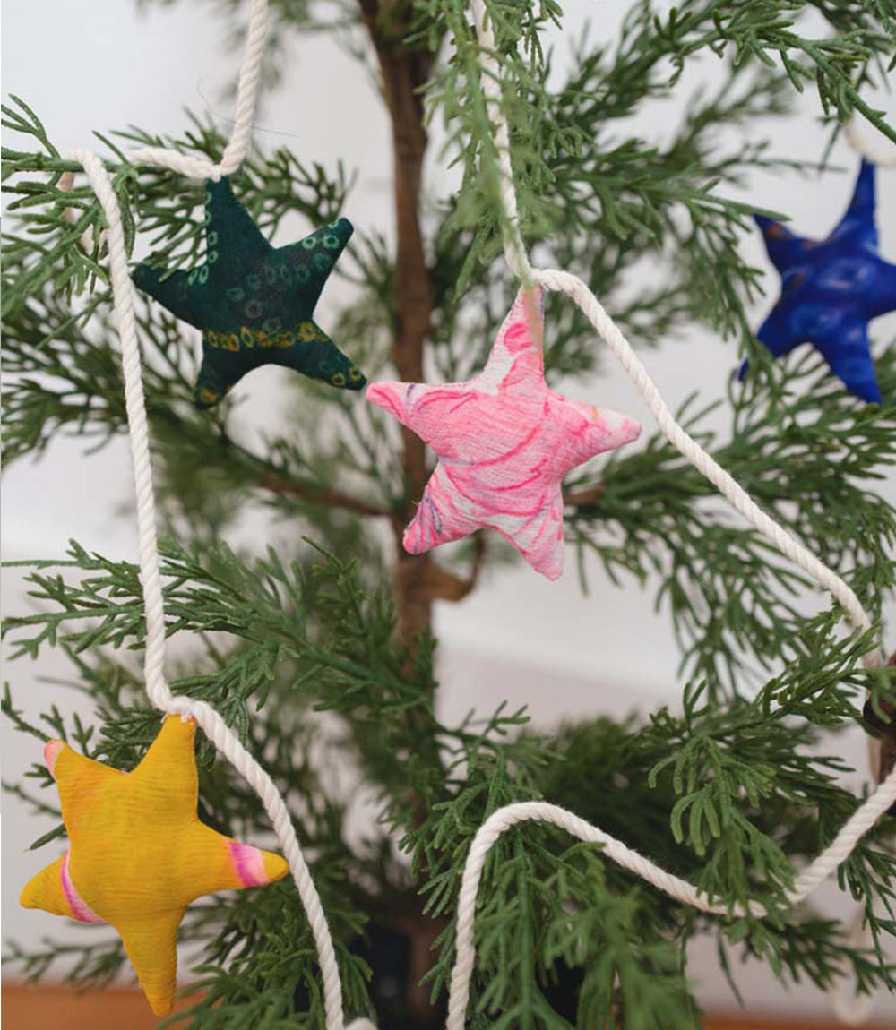 Star Upcycled Sari Garland - Assorted Colors