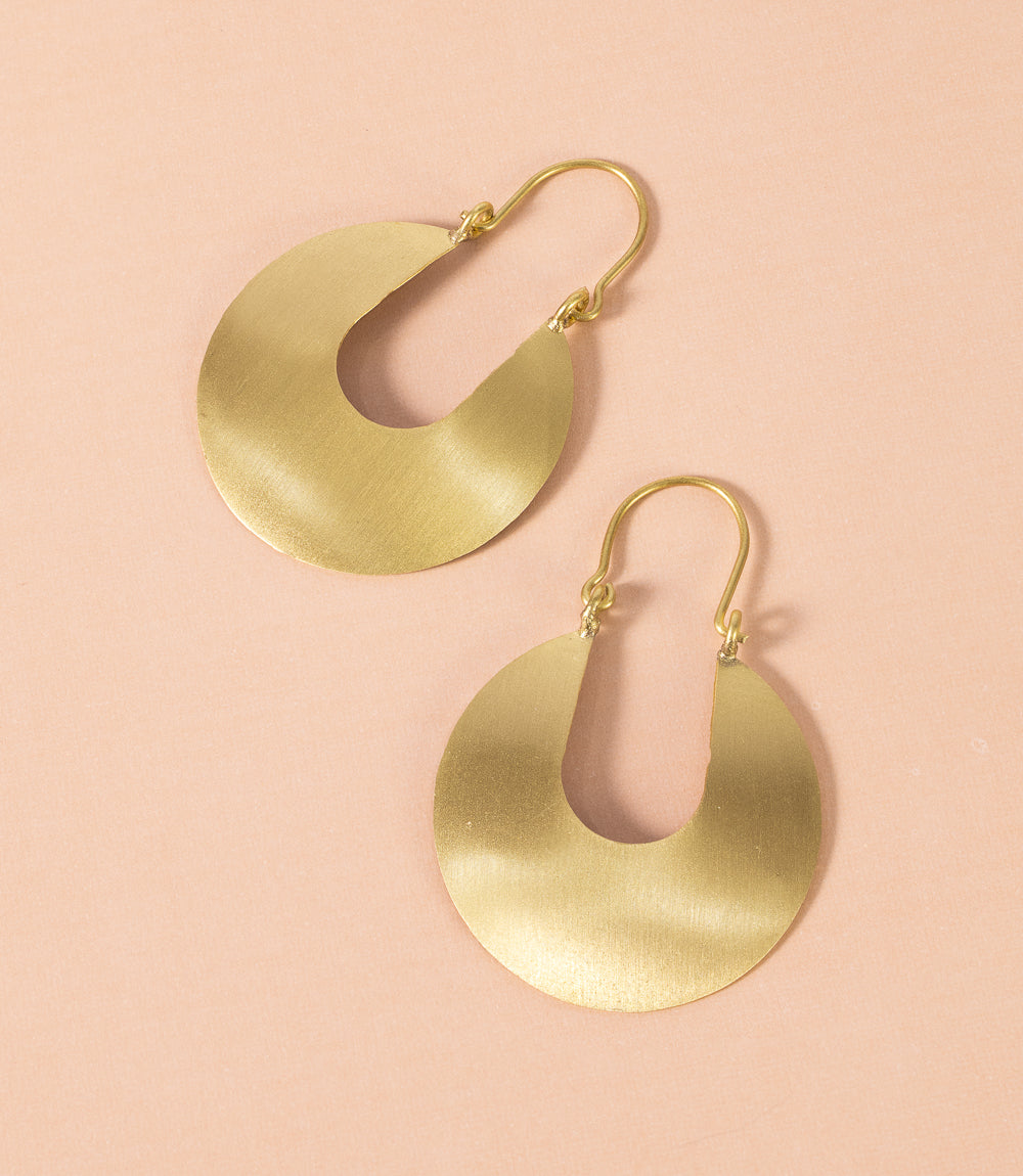 Pratima Cutout Disc Hoop Earrings