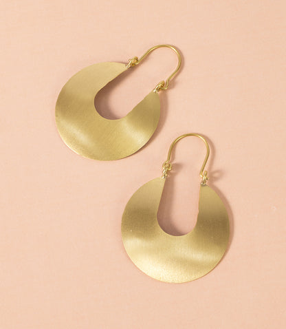 Pratima Cutout Disc Hoop Earrings