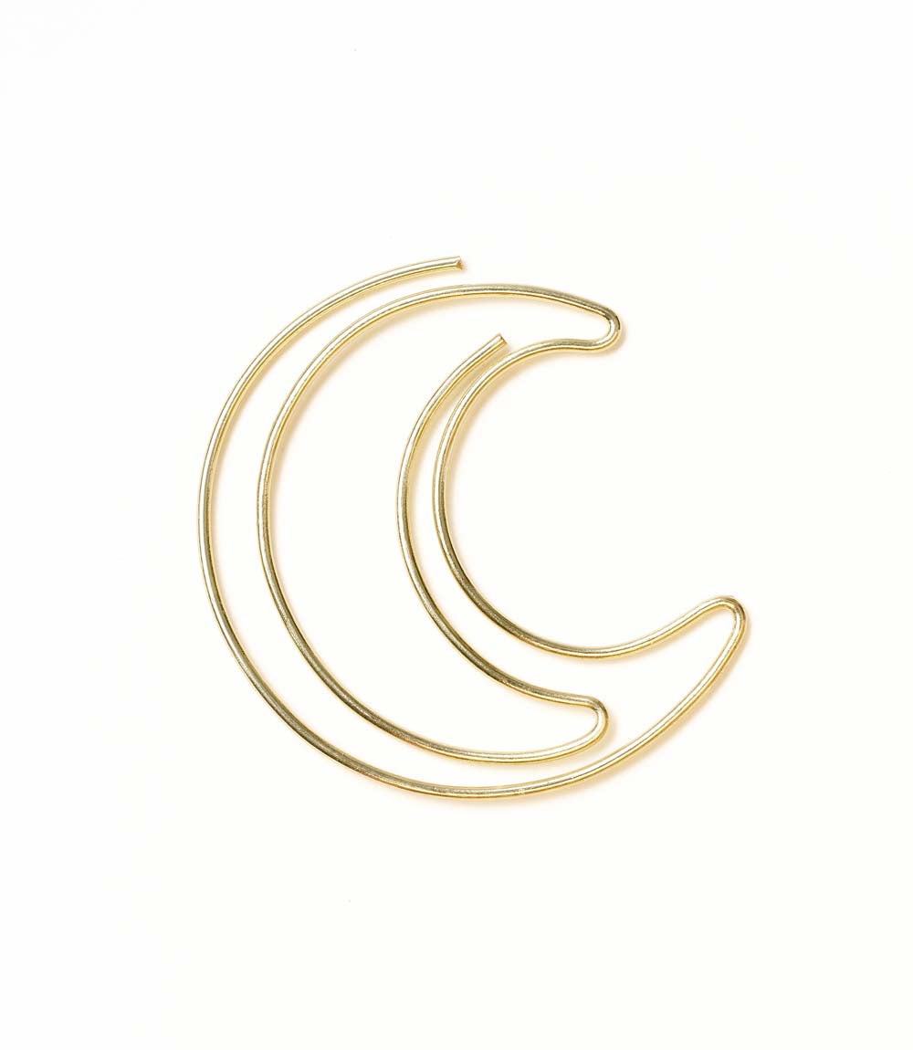 Kitaab Moon Wire Bookmark - Gold-tone