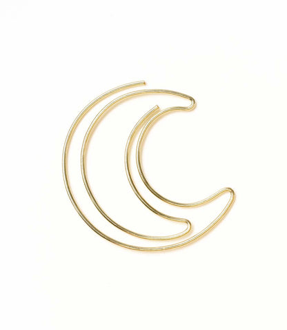 Kitaab Moon Wire Bookmark - Gold-tone