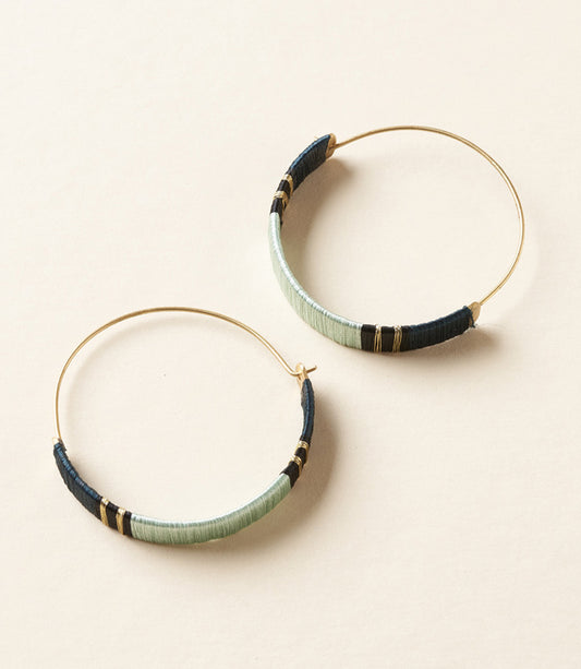 Kaia Hoop Earrings - Blue