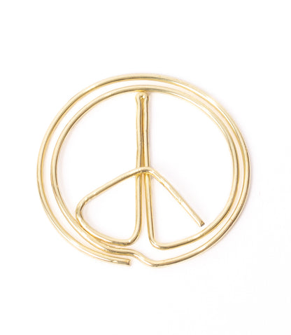 Kitaab Peace Sign Wire Bookmark - Gold