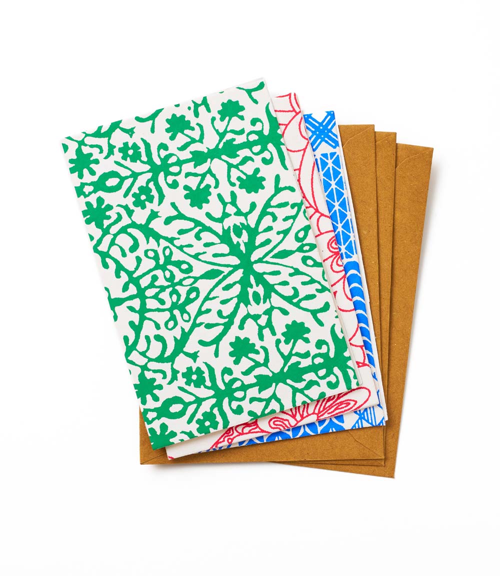 Nikhila 4x6 Individually Wrapped Holiday Note Cards, Recycled Paper - Assorted Prints