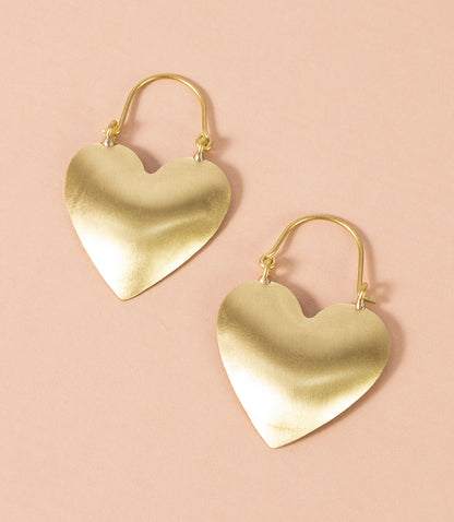 Pratima Heart Hoop Earrings