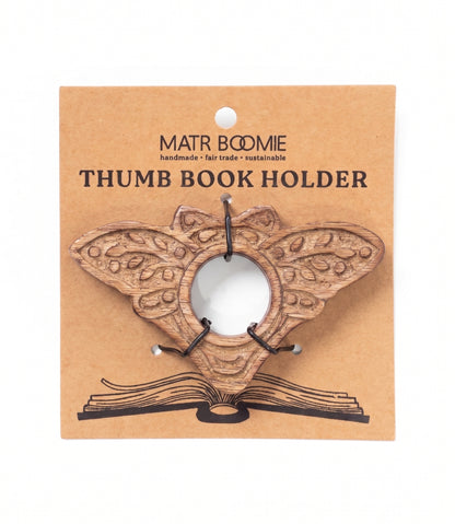 Bee Thumb Book Page Holder - Hand Carved Wood