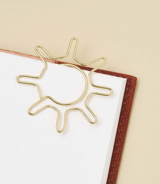 Kitaab Sun Wire Bookmark - Gold-tone