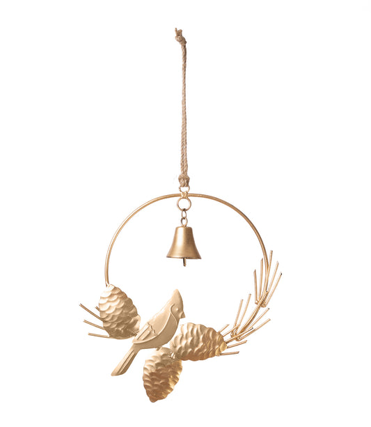 Mitra Cardinal Rustic Bell Wreath Wall Art
