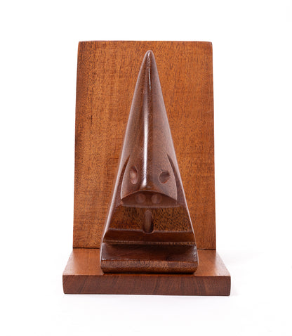 Nose Book & Glasses Caddy - Hand Carved Wood