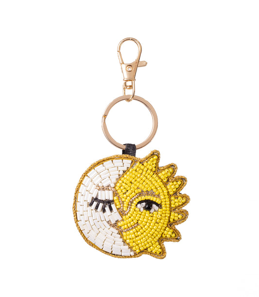 Raksha Sun & Moon Bag Charm Keychain