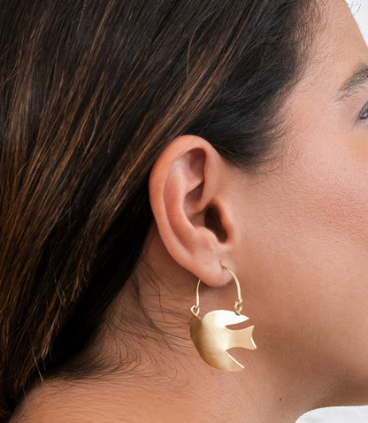 Pratima Bird Hoop Earrings