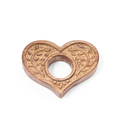 Heart Thumb Book Page Holder - Hand Carved Wood