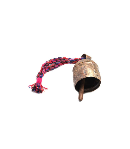 Rainbow Twist Red/Silver Bell Wind Chime - Fair Trade Decor