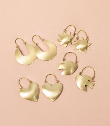 Pratima Heart Hoop Earrings