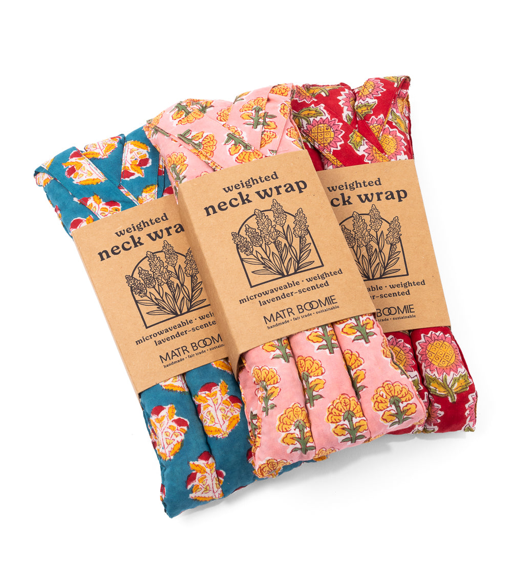 Aaram Neck Wrap Assorted - Lavender-Scented, Weighted, Microwavable