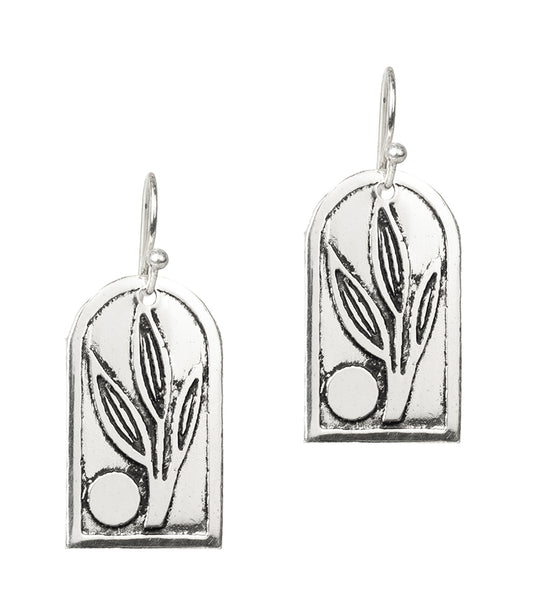 Patra Leaf Drop Earrings
