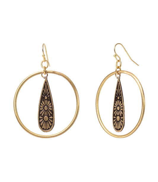 Nisha Teardrop Hoop Earrings