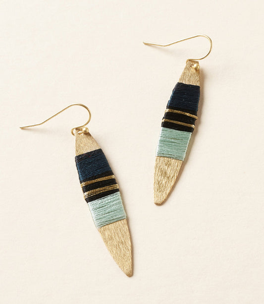 Kaia Surfboard Drop Earrings - Blue