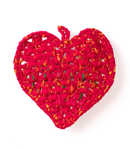 Heart Trivet - Assorted Upcycled Sari