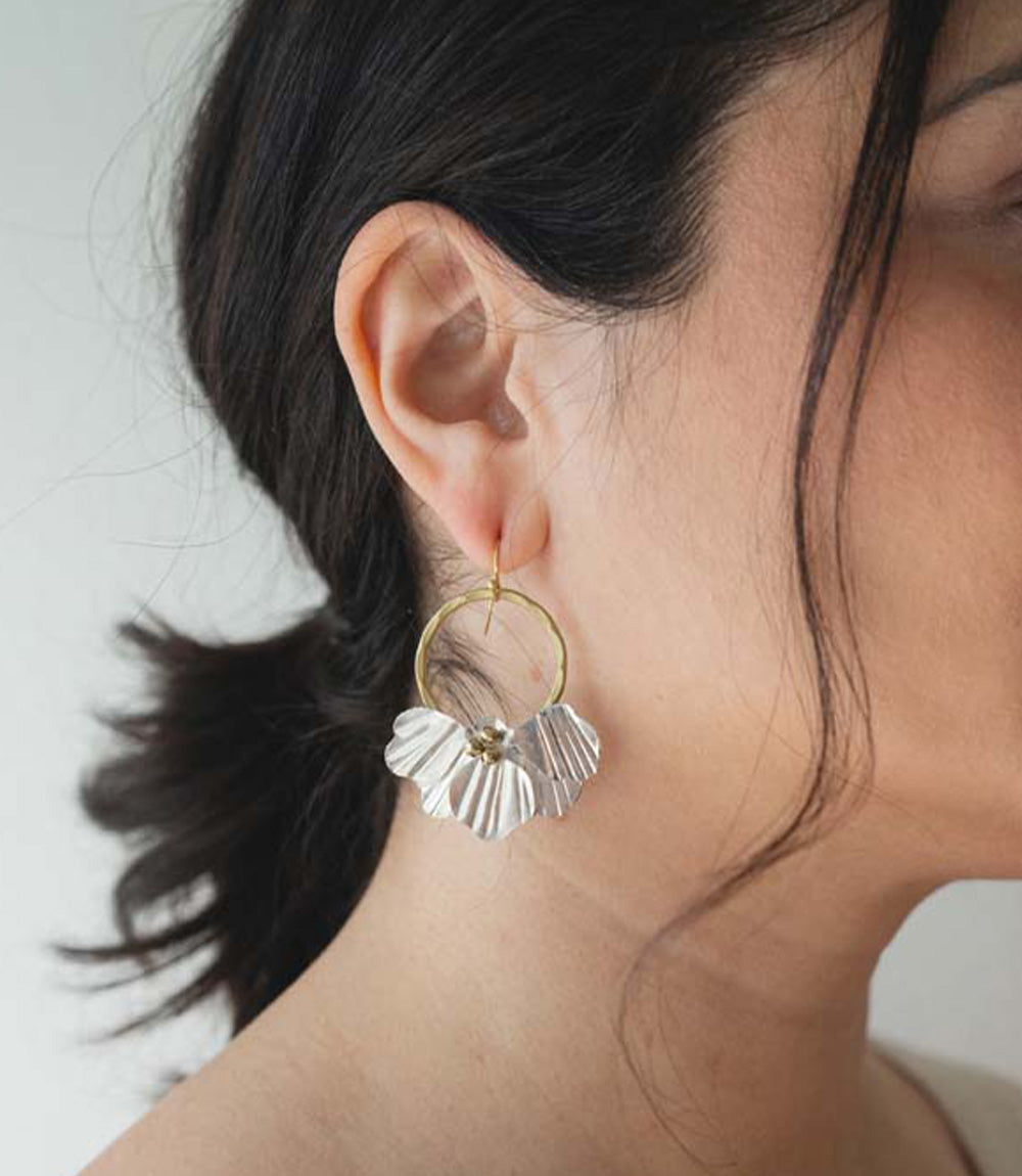 Sayuri Petal Hoop Earring
