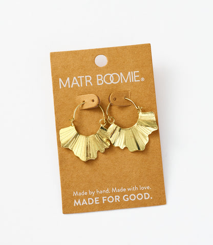 Sayuri Ginkgo Leaf Hoop Earring