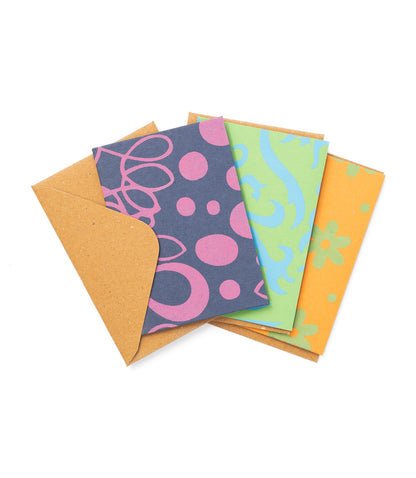 Nikhila 2.75x4 Individually Wrapped Note Cards, Recycled Paper - Assorted