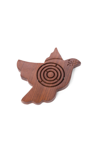 Dove Labyrinth - Hand Carved Wood