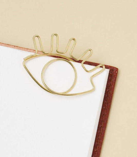 Kitaab Evil Eye Wire Bookmark - Gold-tone
