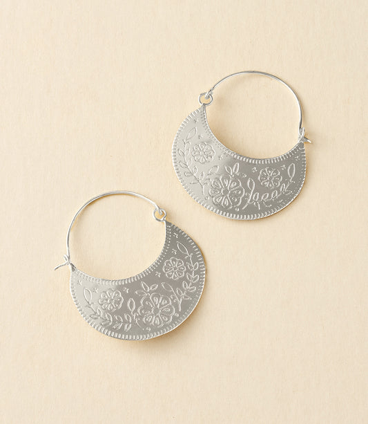 Haveli Etched Hoop Earring