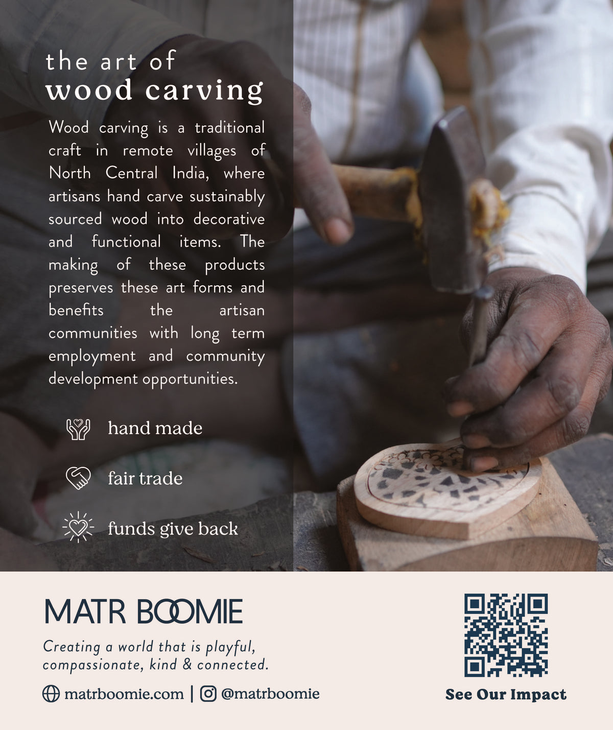 Wood Carving Shelf Talker