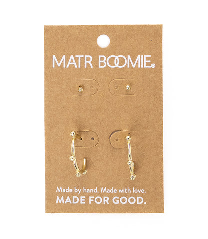 Pari Dot Hoop Earring Set - Set of 2