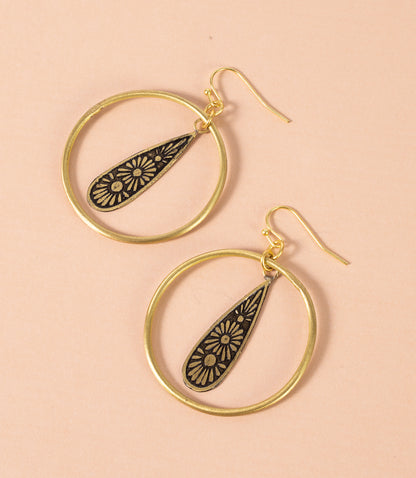 Nisha Teardrop Hoop Earrings