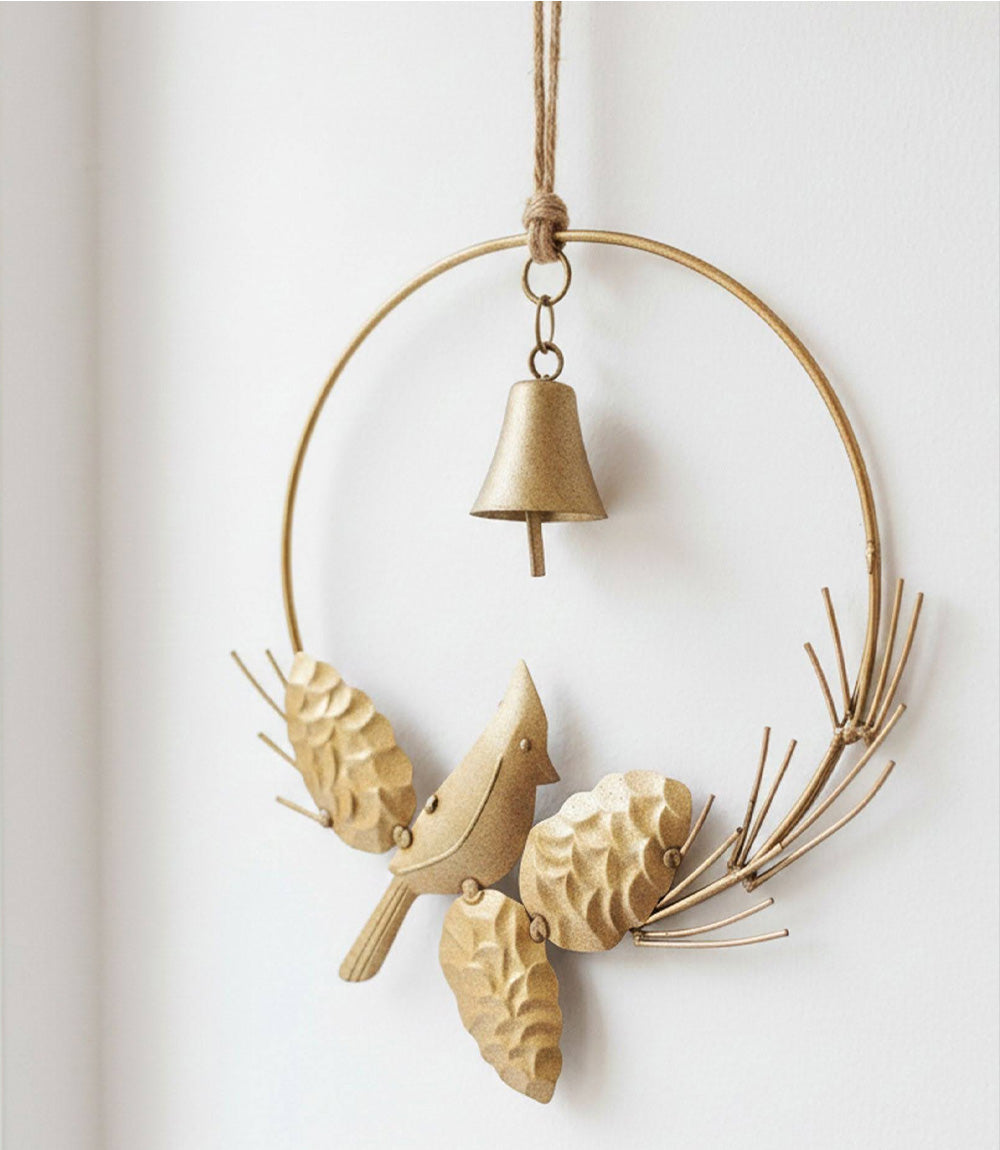 Mitra Cardinal Rustic Bell Wreath Wall Art