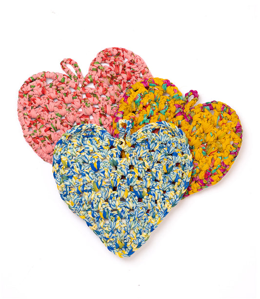 Heart Trivet - Assorted Upcycled Sari