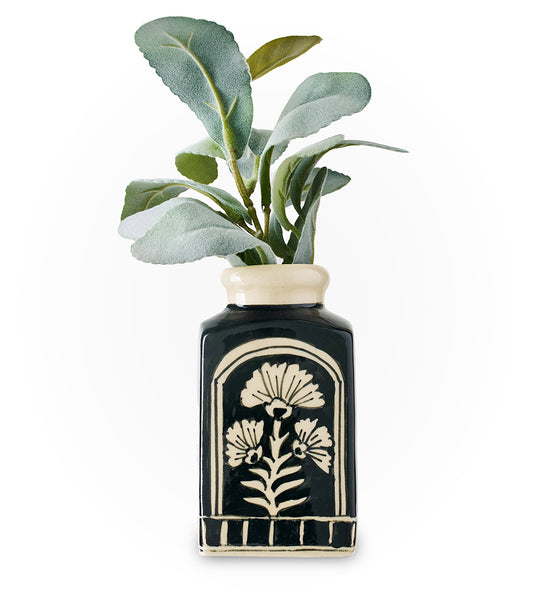 Koyala Large Floral Vase - Hand Painted Ceramic
