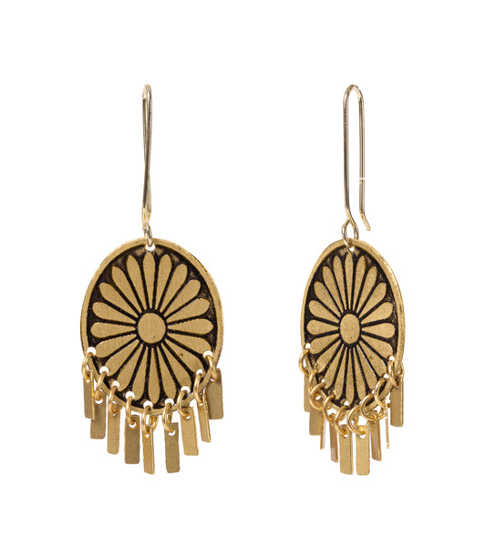 Nisha Oval Dangle Earrings